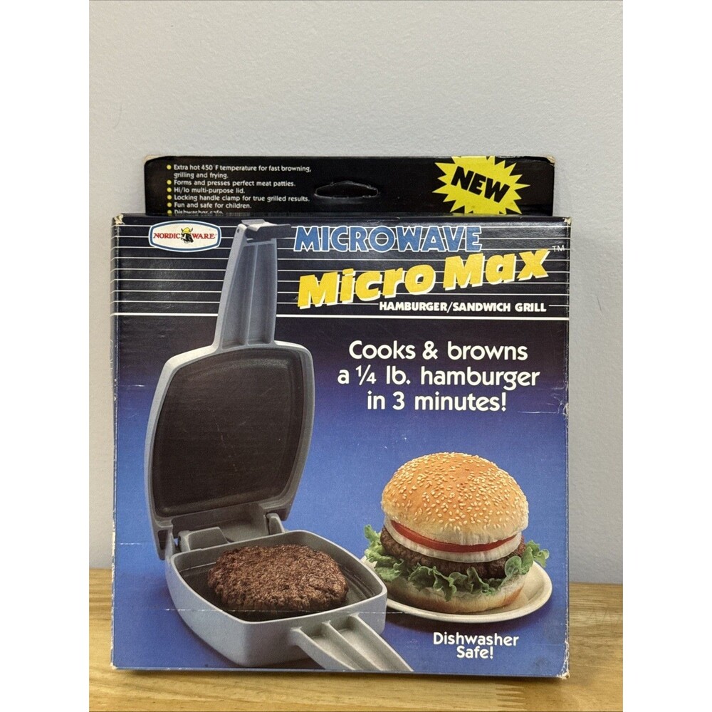 Micro Max by Nordic Ware Microwave Hamburger Sandwich Grill - New Open Box